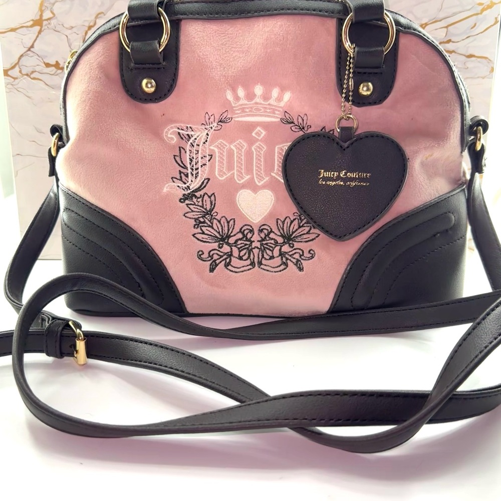 Juicy Couture Pink and Black Women's Bag